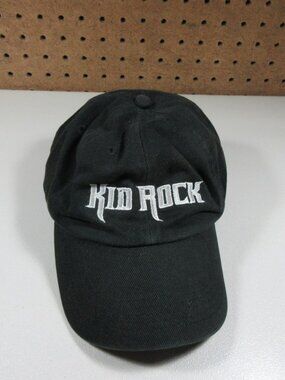 Vtg Y2K ATT HEADWEAR womens solid black Kid Rock Cocky strapback hat OS
